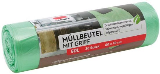 Bild von Müllbeutel 50L 20 Stck mit Tragegriff