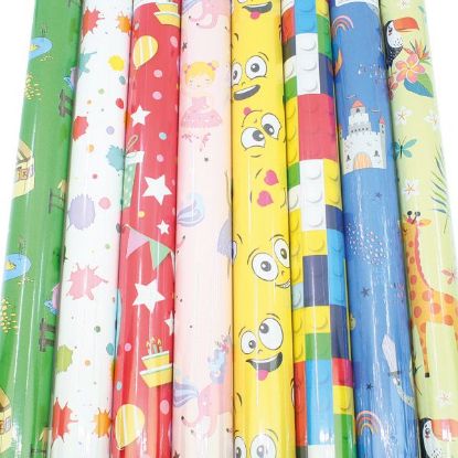 Bild von Geschenkpapier Rolle 2m x70cm Kinder Motive