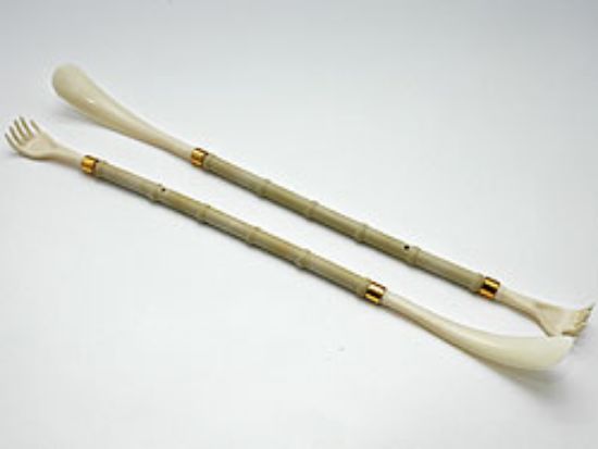 Bild von Schuhanzieher mit Rückenkratzer, 50 cm, Kunstoff