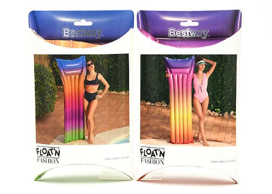 Bild von Luftmatratze "Rainbow", 1,83m x 69cm, aufblasbar, 2-fach sort. (Lager: VE 6)