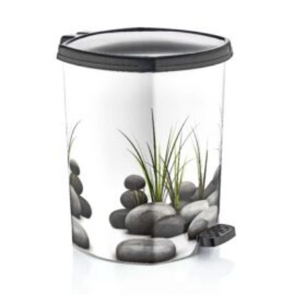 Bild von Mülleimer mit Muster und Pedalantrieb 3  set (20 Lt-11 Lt- 6 Lt ) D044-X04