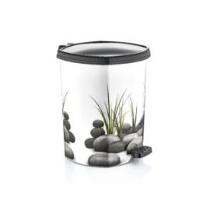 Bild von Mülleimer mit Muster und Pedalantrieb 3  set (20 Lt-11 Lt- 6 Lt ) D044-X04