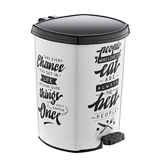 Bild von Mülleimer mit Muster und Pedalantrieb 3  set (20 Lt-11 Lt- 6 Lt ) D044-X138