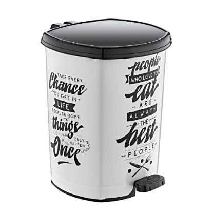 Bild von Mülleimer mit Muster und Pedalantrieb 3  set (20 Lt-11 Lt- 6 Lt ) D044-X138