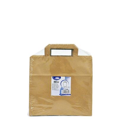 Bild von Papiertragetasche Braun (32+16x27cm,50stk) Pack